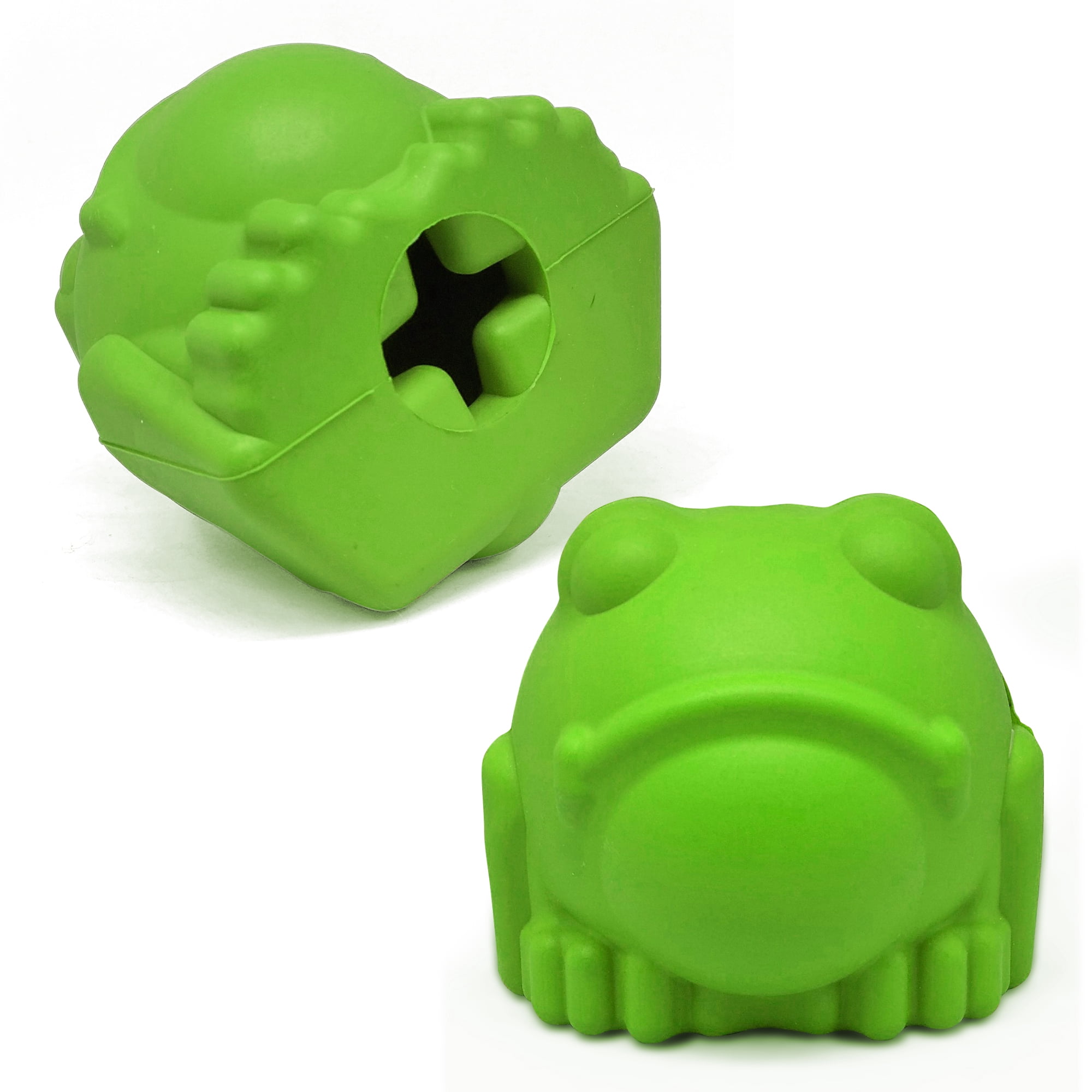 SodaPup MuttsKickButt Bullfrog – Durable Dog Treat Dispenser & Chew Toy Made in USA from Non-Toxic, Pet Safe, Food Safe Natural Rubber for Mental Stimulation, Problem Chewing, Calming Nerves & More