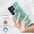 thumbnail image 2 of Glitter Phone Case for Samsung Galaxy S24 Ultra Case Clear Silicone for Women Girls, Cute Gold Cover Samsung S24 Ultra Case Shockproof Aesthetic Durable Bumpers (Green), 2 of 14
