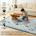 thumbnail image 3 of My Magic Carpet 3'x5' Machine Washable Non-Slip Kitchen Entryway Area Rug - Aubusson Blue, 3 of 6