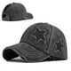 thumbnail image 2 of Gorra de béisbol con estrella de cinco puntas rota, cola de caballo lavada de algodón puro, gorra de cola de caballo, marea europea y americana, alero curvo, gorra de cola de caballo, 2 of 6