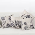 thumbnail image 3 of Pbobriich Black White Throw Pillow Cover 16x16 Set of 4 Minimalist Flower Linen Cushion Cover for Sofa Couch, 3 of 5