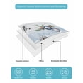 thumbnail image 4 of Quilt King Size Bedding Set, Christmas Reversible Summer Quilt 3 Pieces, Xmas Pine Cones Starfish Conch Gifts Light Blue Lightweight Bedspreads Coverlets with 2 Pillow Shams for All Seasons, 4 of 5