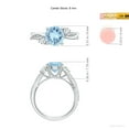 thumbnail image 5 of ANGARA Natural Nature Inspired 1.6 ct Aquamarine & Diamond Twisted Vine Ring in 14K White Gold for Women (Size-8mm) | March Birthstone, Anniversary, Jewelry Gift for Women | Natural Aquamarine Ring, 5 of 9