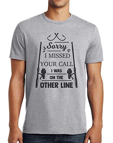 Funny Fishing T-Shirt Grey 