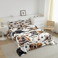 thumbnail image 3 of Erosebridal Bone Paw Prints Bedding Twin Comforter Set,Animal Dog Down Comforter,Cute Pug Decor,Reversible,Lightweight,2-Piece, 3 of 7