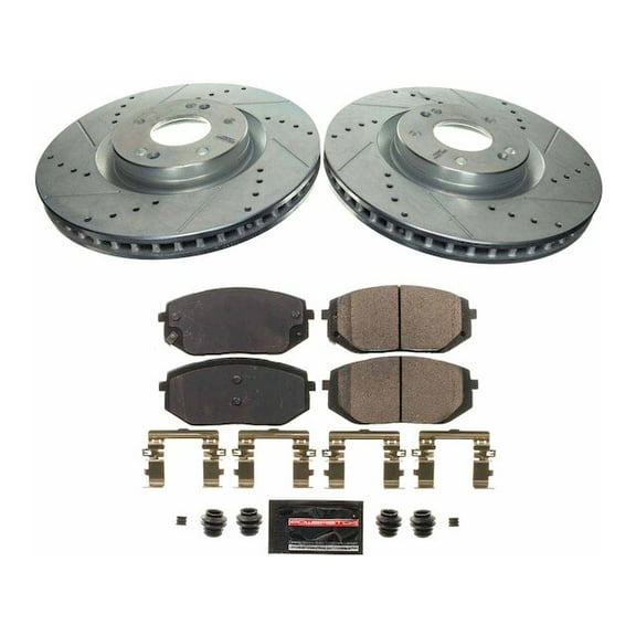 Front Brake Pad and Rotor Kit - Compatible with 2022 - 2024 Hyundai Tucson 2023