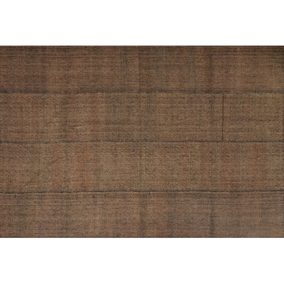 Ahgly Company Machine Washable Indoor Rectangle Contemporary Dark Gold Brown Area Rugs, 2' x 5'