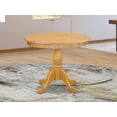 thumbnail image 2 of Pemberly Row Antique Wood Dining Table with Pedestal Legs in Oak, 2 of 4