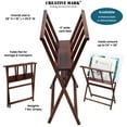 thumbnail image 2 of Creative Mark Folding Wood Print Rack, Walnut Finish, Book Display, Paint Storage, Art Drying Rack, 28" H × 16" L × 25.5" W, Holds 24" x 36" Artwork, Folds for Easy Storage, 2 of 7