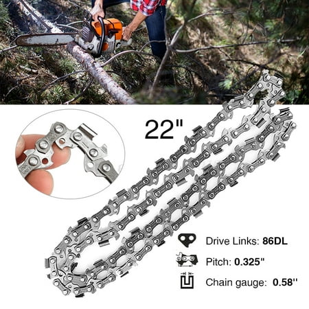 22'' Chainsaw Links Guide Bar Saw Chain 86 Drive Links 0.325 Pitch 0.058