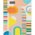 thumbnail image 2 of Well Woven Apollo Parade Modern Geometric Kids Multi Color Flat Pile Easy to Clean 7'10" x 9'10" Area Rug for Living Room Dining Room Bedroom and Kitchen, 2 of 7