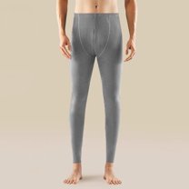 BXJX Men's Thermal Compression Pants- Casual Warm Straight Fleece Lined Lightweight Thermal wear Leggings Gray Size 3XL