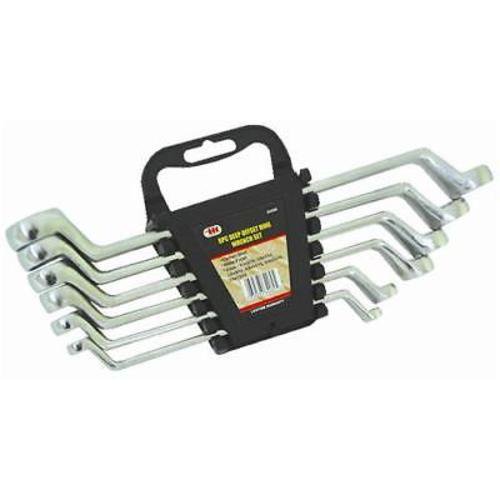 6pc IIT SAE Double Offset Box End Ring Wrenches Set Standard 84260