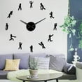 thumbnail image 3 of Cricket Player Silhouette Sportsman DIY Giant Wall Clock Athlete Teenager Room Decor Cricketer Silent Movement Large Wall Watch(Gold,37inch), 3 of 9