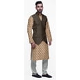 thumbnail image 2 of Atasi Ensemble Kurta Pyjama Imprimé Veste Col Mandarin Chemise Ethnique Traditionnelle, 2 of 5
