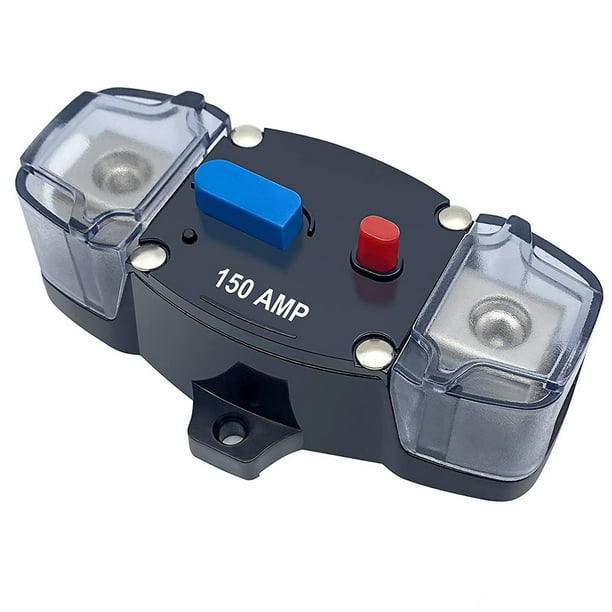 Cateissary Disyuntor de reinicio Manual de corriente grande ATV carcasa impermeable inversor portafusibles sensible automotriz 250A Electrónica miscelánea 150A