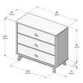 thumbnail image 6 of Max & Lily Solid Wood 3 Drawer Dresser, Pecan, 6 of 7