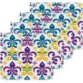 thumbnail image 2 of Mardi Gras Washcloths Set of 6-12 x 12 inch Pure Cotton Wash Cloth Highly Absorbent and Soft Fingertip Towels Face Cloths for Bath, Spa Wash cloth, 2 of 7