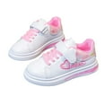 thumbnail image 3 of yocbz Girl Sneakers Teen Little/Big Kid Shoes Boys/Girls Lace-up Sneakers Pink,Size for US 1.5, 3 of 9