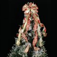 thumbnail image 1 of Lazo para la parte superior del árbol de Navidad, 4 piezas de lazos decorativos para la puerta de la corona del árbol de Navidad, decoración del hogar, interior y exterior, 1 of 5