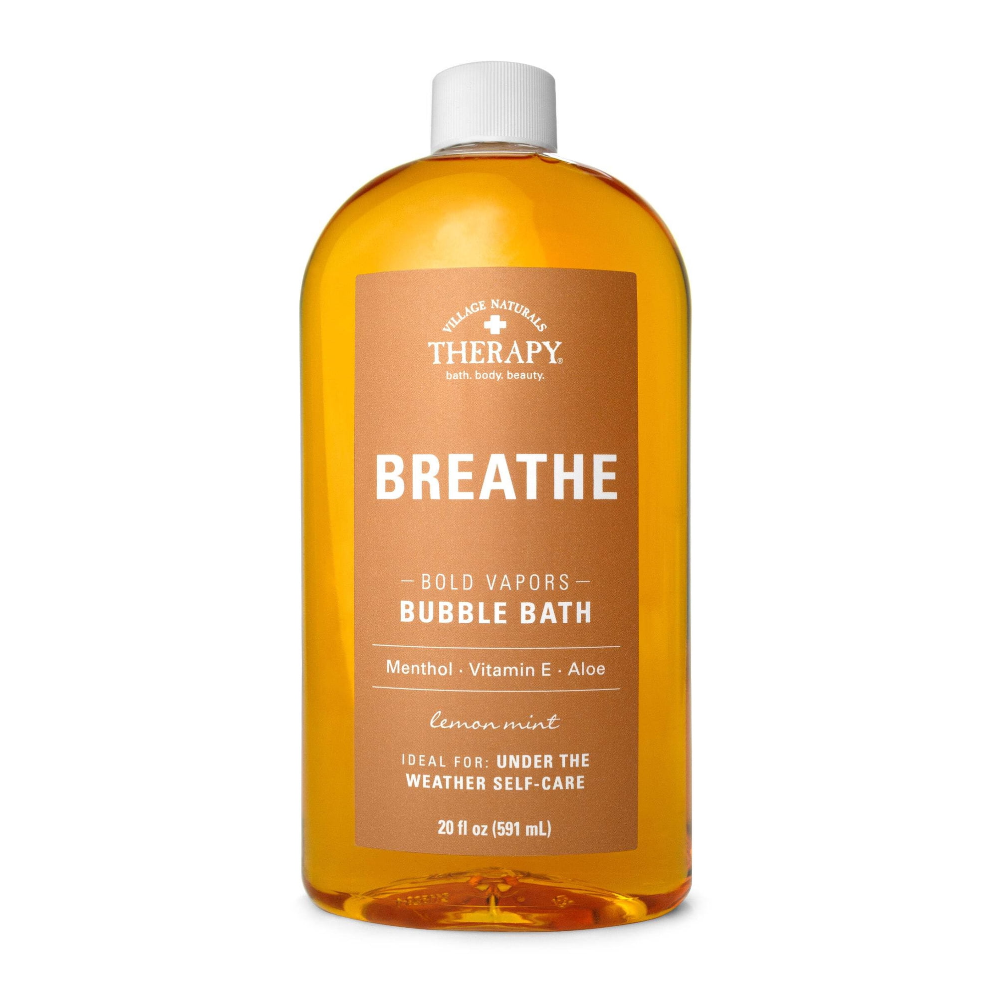 Village Naturals Therapy Breathe Bubble Bath, Lemon Mint, 20 fl. oz.