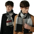 thumbnail image 3 of Men's Plaid Scarf, Classic Winter Polyester Scarf for Men, 180x30cm,180*30cm,2, 3 of 36