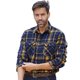 thumbnail image 2 of Atlas For Men - Camisa Cuadro de Franela para Hombre (Marino, Ocre), 2 of 3