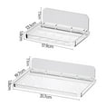 thumbnail image 3 of Clear Acrylic Floating Shelf Foldable Invisible Wall Mounted Shelf For Cosmetics Models Bathroom Towels And Other Small Organisers 2pcs, 3 of 9