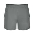 thumbnail image 4 of Miluxas Quick Drying Shorts Mens Athletic Workout Shorts 5 Inch Casual Jogger Short Pants for Men Dark Gray 12(XXL), 4 of 8