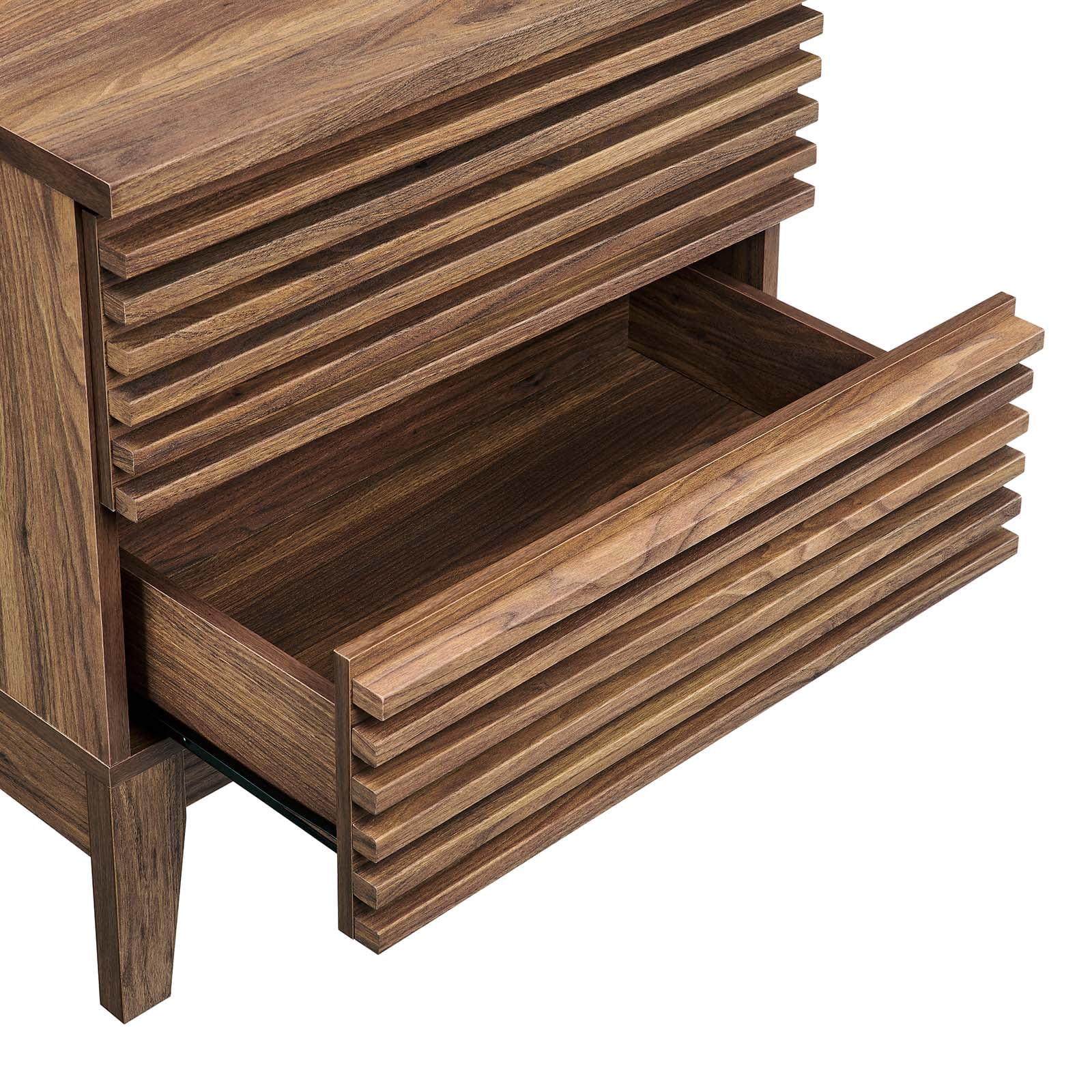 Modway Render Two-Drawer Nightstand in Walnut
