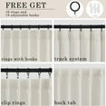 thumbnail image 5 of Topfinel Light Filtering Curtains Natural Pinch Pleated Drapes Back Tab Pinch Pleat Hooks Rings Window Treatments for Living Room Bedroom, Ivorybeige, 40x108 inch, 2 Panels, 5 of 12