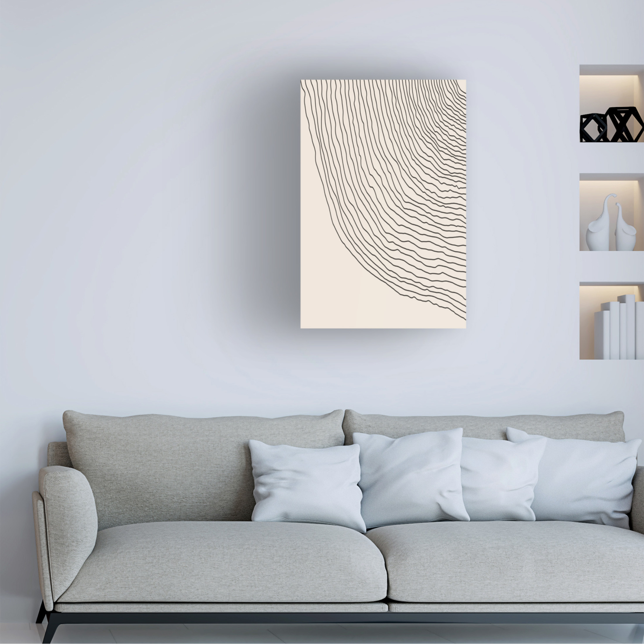 Trademark Fine Art jay stanley  Boho Lines Series 6 Canvas Wall Art