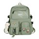 thumbnail image 1 of Mochila informal de nailon con cremallera a la moda para estudiantes para ir de compras (verde) Likrtyny Para Estrenar, 1 of 9