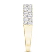thumbnail image 4 of Rosec Jewels Certified Moissanite Half Eternity Ring - Wedding Anniversary Ring - D-VS1 Quality, 14K Yellow Gold, US 7.00, 4 of 9