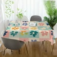 thumbnail image 3 of Yayeee Tablecloths 54" x 54" Rectangle Wrinkle Resistant Party Table Cover, Green Floral, 3 of 8
