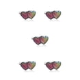 thumbnail image 2 of Sonducket Anillos de humor Cambio de color Temperatura Emoción Sensación Cambiable Joyería termocrómica Fiesta para mujer Regalo doble corazón doble corazon 5piezas Sonducket CBP228263, 2 of 6