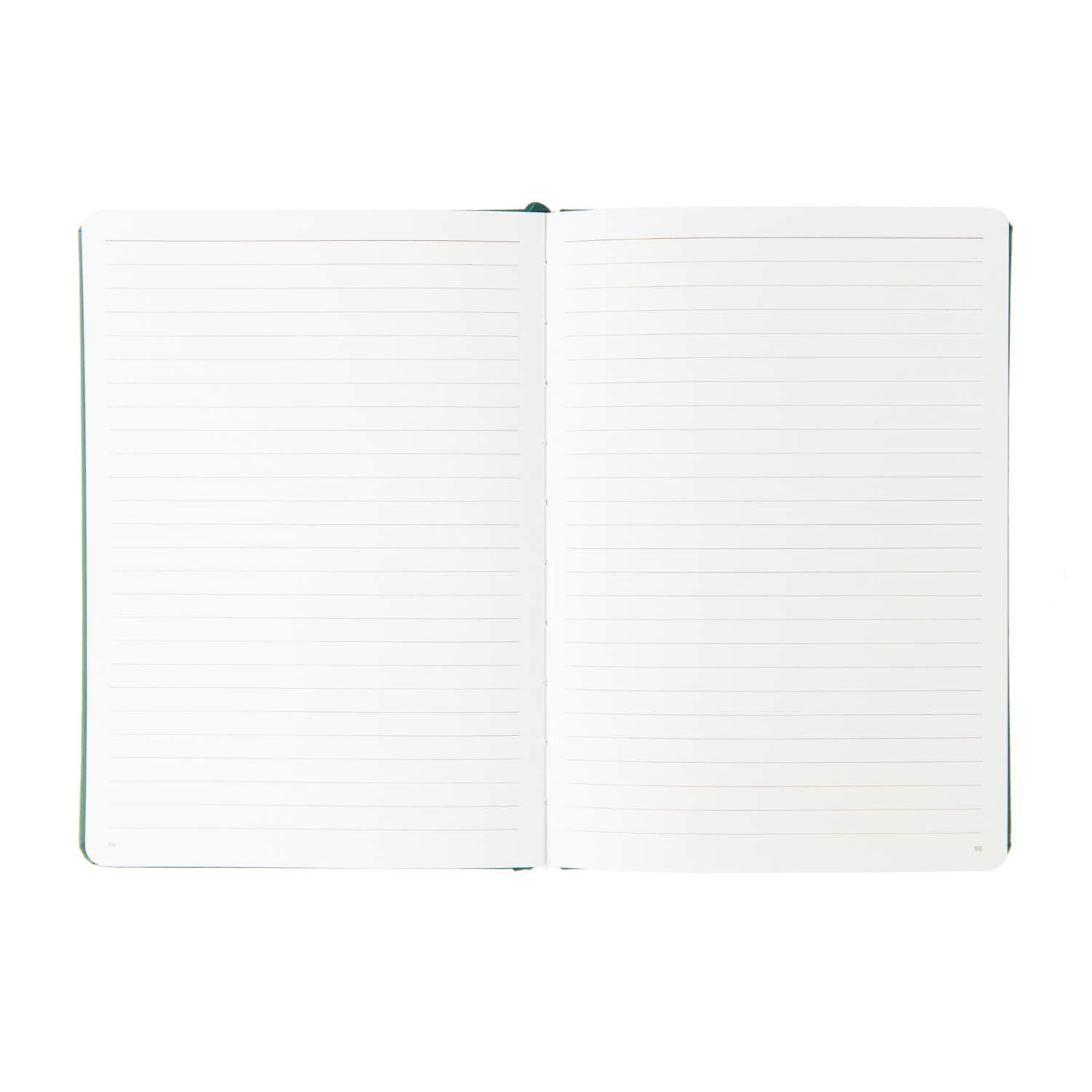 Yop & Tom - Hardback Lined Notebook Vegan Leather Hardcover A5 180 pages - Forest Green Moon and Stars