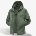 thumbnail image 1 of pstuiky Camisas de manga larga de invierno para hombre, Blusa informal de color liso con capucha y manga larga raglán para hombre, resistente al sol, con cordón ajustable l, 1 of 6