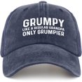 thumbnail image 1 of Grumpys Like A Regular Grandpa Only Grumpier Hat Women Vintage Mesh Hats for Summer, 1 of 7