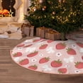 thumbnail image 5 of Sikiie Floral Strawberr Nativity Christmas Tree Skirt, Jesus Christian Winter Holiday Tree Mat Decoration(30-48IN)30", 5 of 6