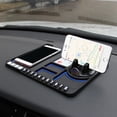 thumbnail image 3 of Car Phone Holder Silicone Pad Dash Mat For Vehicle Dashboard, 3D Digital Temporary Parking Card & Adjustable Phone Cradle, Silicone Non-Slip Mat For Phone Gps And Small Gadgets, 3 of 7