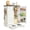 Oak&White, variant on Dog Storage Cabinet with Bowls, Pet Food Storage Cabinet with Adjustable Shelves, Hidden Dog Feeding Station with Hooks, Letter Stickers, Pet Storage Organizer for Cats and Dogs
