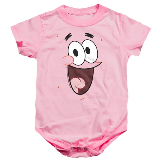 SpongeBob SquarePants Patrick Smile Unisex Infant Snap Suit for Baby, Pink, Large