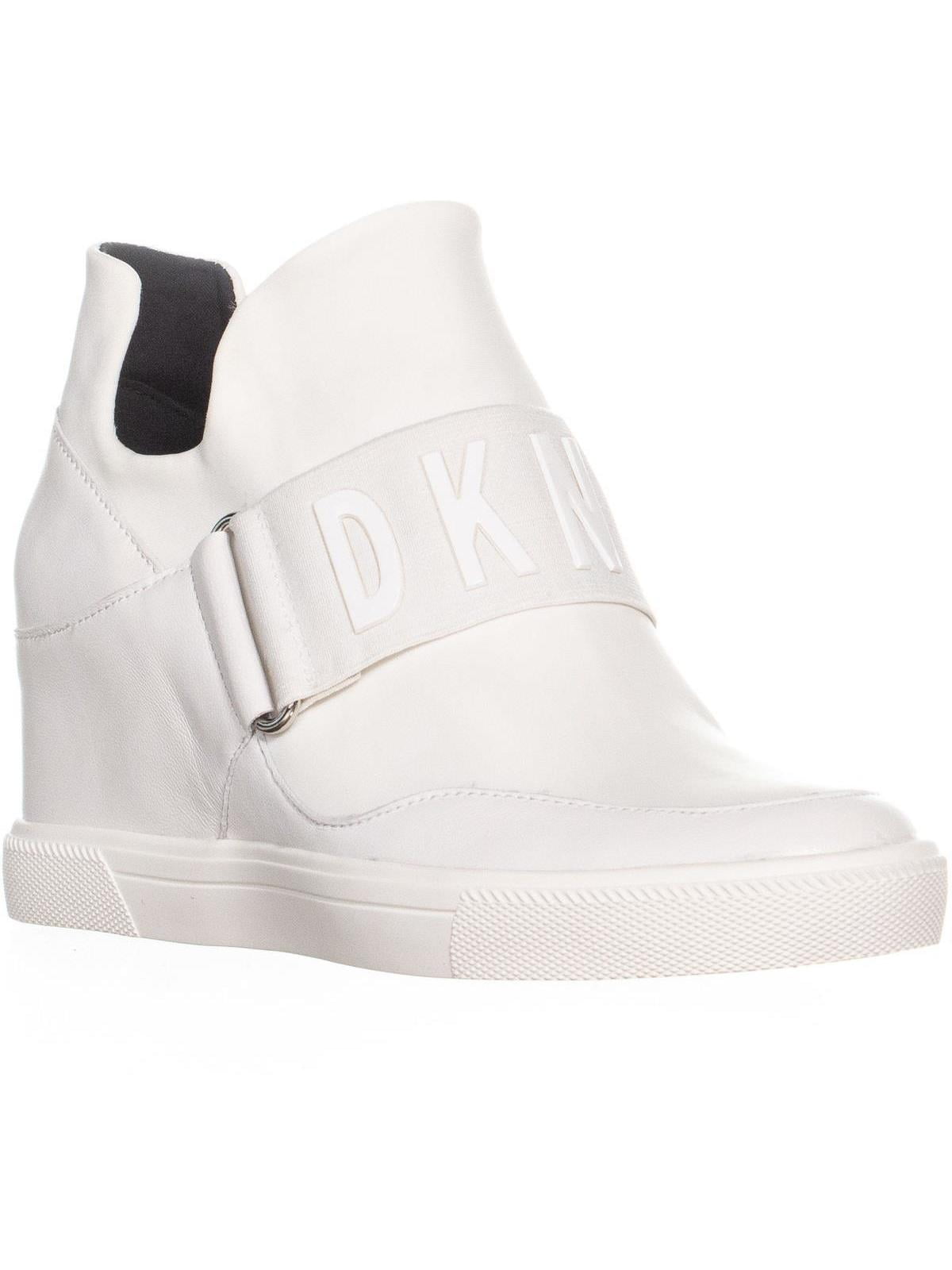 Womens DKNY Cosmos Slip On High Top Wedge Sneakers, White - Walmart.com