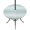 Blue, White, Cyan, variant on Round Outdoor Tablecloth with Umbrella Hole and Zipper, Aqua Striped Tablecloth with Elastic Waterproof, Teal Ombre Farmhouse Stripes Patio Table Covers for 36" - 44" Picnic Pool Tables