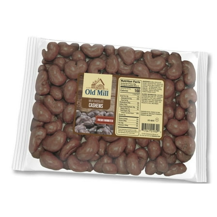 Old Mill Milk Chocolate Covered Cashews, 16 oz Bag