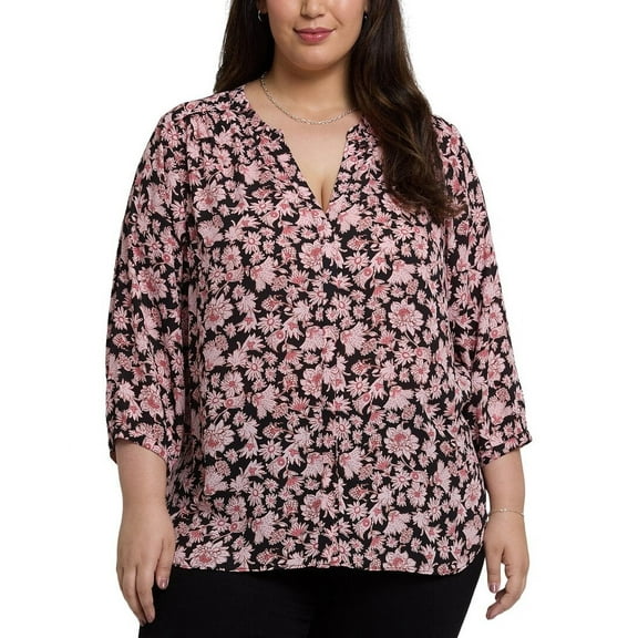 NYDJ womens Plus Pintuck Blouse, 0X
