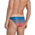 thumbnail image 5 of Xdegoge Mens Swim Briefs Low Rise High Cut Triangle Bathing Suits Smooth Stretchy Fabric Dot Gradient Pattern Flattering Cheeky Coverage Pool Party Swimwear, 5 of 6