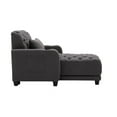 thumbnail image 6 of Modern Living Room Leisure Sofa with Adjustable Backrest and Lumbar Pillow, Sleeper Sofa Bed with Side Pockets, Cupholder & Wireless Charging, Dark Grey, 6 of 7