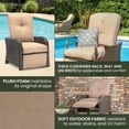 thumbnail image 6 of Hanover Strathmere Steel Outdoor Recliner with Cushions, Tan, 6 of 13